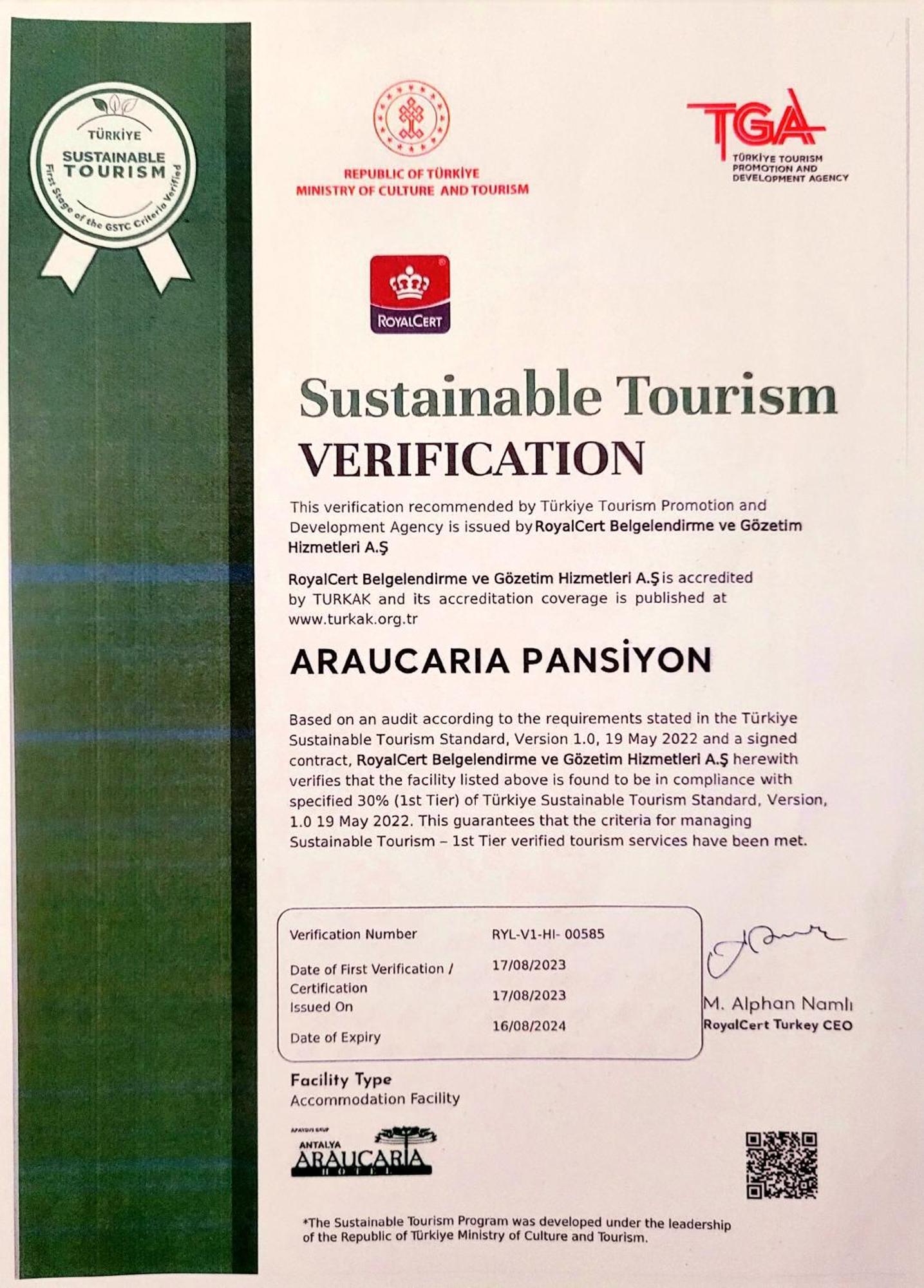 Araucaria Pension อันตัลยา ภายนอก รูปภาพ